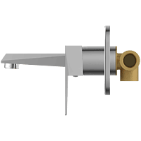 LV-2029 Concealed Body For Single Lever Basin Mixer Wall Mounted With Exposed Part Kit, Consisting Of Operative Lever, Basin Spout & Wall Flange