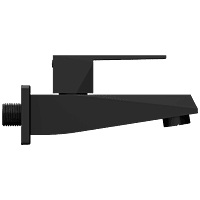 LV-MB-2003 Long Nose Bib Tap With Wall Flange (Matt Black)