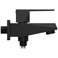 LV-MB-2006-B 2 Way Bib Tap Dual Flow With Wall Flange (Matt Black)