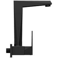 LV-MB-2008 Sink Cock With Swinging Spout With Wall Flange (Wall Mounted Model) (Matt Black)