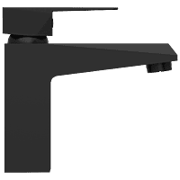 LV-MB-2027 Single Lever Basin Mixer With Braided Hoses (Table Mounted Model) (Matt Black)