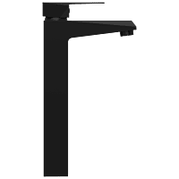 LV-MB-2028 Single Lever Tall Basin Mixer With Braided Hoses (Table Mounted Model) (Matt Black)