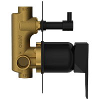 LV-MB-2052 High Flow Diverter Body With Upper Part Set (Matt Black)