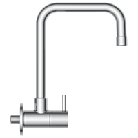 LX-1309 Sink Cock With Long Swinging Spout With Wall Flange (Wall Mounted Model)
