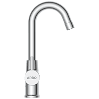 LX-1315 Center Hole Basin Mixer With Swinging Spout With Braided Hoses (Table Mounted Model)