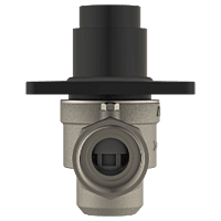 MP-MB-5217 Metropole Forged Brass WC Flush Valve 32mm (1.25" Inch) With Exposed Shut Off Provision & Square Plate (Matt Black)