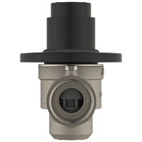 MP-MB-5220 Metropole Forged Brass WC Flush Valve 32mm (1.25" Inch) With Exposed Shut Off Provision & Round Plate (Matt Black)