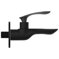 KA-MB-3103 Long Nose Bib Tap With Wall Flange (Matt Black)