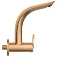 KA-RG-3108 Sink Cock With Swinging Spout With Wall Flange (Wall Mounted Model) (Rose Gold)