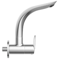 KA-3108 Sink Cock With Swinging Spout With Wall Flange (Wall Mounted Model)
