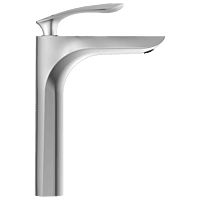 KA-3128 Single Lever Tall Basin Mixer With Braided Hoses (Table Mounted Model)