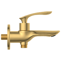KA-GG-3106 2 Way Bib Tap With Wall Flange (Gold)