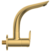 KA-GG-3108 Sink Cock With Swinging Spout With Wall Flange (Wall Mounted Model) (Gold)