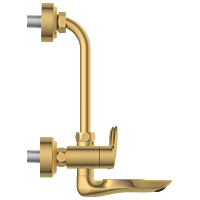 KA-GG-3120 Wall Mixer 2 In 1 With Connecting Legs With Wall Flange (Gold)