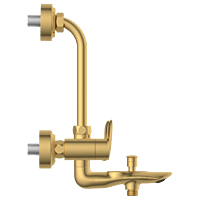 KA-GG-3122 Wall Mixer 3 In 1 With Connecting Legs With Wall Flange (Gold)
