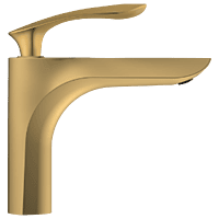 KA-GG-3127 Single Lever Basin Mixer With Braided Hoses (Table Mounted Model) (Gold)