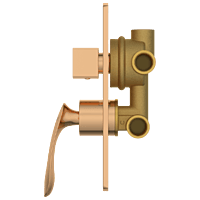 KA-RG-3153 2 Inlet 3 Outlet High Flow Diverter Body With Upper Part Set (Rose Gold)