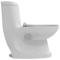 OPC-18112PP Elite Washdown One Piece Closet S Trap (9" Inch) With Soft Close Seat Cover, Hinges, Fixing Accessories Set and Accessories Set, Cistern Fittings