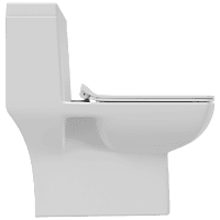 OPC-23111PP Solo Washdown One Piece Closet S Trap (9" Inch) With Soft Close Seat Cover, Hinges, Fixing Accessories Set and Accessories Set, Cistern Fittings