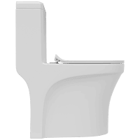 OPC-26111PP Cosmo Washdown One Piece Closet S Trap (9" Inch) With Soft Close Seat Cover, Hinges, Fixing Accessories Set and Accessories Set, Cistern Fittings