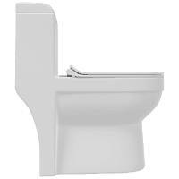 OPC-27211PP Lexus Siphonic One Piece Closet S Trap (9" Inch) With Soft Close Seat Cover With Hinges, Fixing Accessories Set and Accessories Set, Cistern Fittings