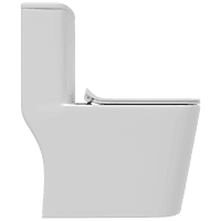 OPC-29212PP Lavish Siphonic One Piece Closet S Trap (12" Inch) With Soft Close Seat Cover With Hinges, Fixing Accessories Set and Accessories Set, Cistern Fittings