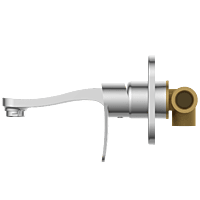 PR-2129 Concealed Body For Single Lever Basin Mixer Wall Mounted With Exposed Part Kit, Consisting Of Operative Lever, Basin Spout & Wall Flange