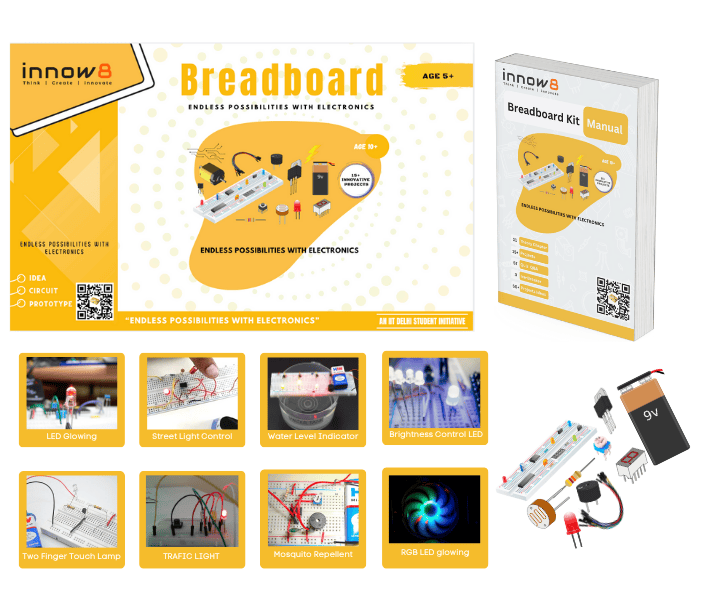 Breadboard Tinkering Kit – DIY Electronics Kit | Build 15+ Projects | Learn & Experiment with Circuits