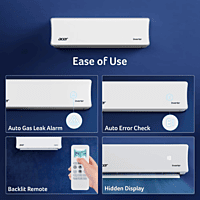 Acer 1.5 Ton 3 Star Smart Split AC (Copper, 5 in 1 Convertible, Anti-Bacterial PM 1.0 Filter, Cools at 55 degree Celsius Temp, 10 Mtrs Long Air Throw, 2025 Model), AR15AS3IO1HLE25