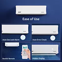 Acer 1.5 Ton 3 Star Smart Split AC (Copper, 5 in 1 Convertible, Anti-Bacterial PM 1.0 Filter, Cools at 55 degree Celsius Temp, 10 Mtrs Long Air Throw, 2025 Model), AR15AS3IO1HLE25