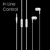 Portronics Conch 50 in-Ear Wired Earphone with Mic, 3.5mm Audio Jack(White)