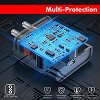 Portronics Adapto 20 Type C (White)  (20W Fast PD/Type C Adapter Charger)