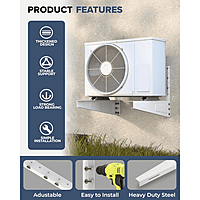 Heavy Duty Air Conditioner Outdoor AC Stand, Outdoor Unit AC wall Mounting Bracket Stand for 1 Ton, 1.5 Ton, 2 Ton AC,