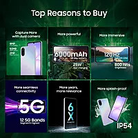 Samsung Galaxy A07 5G Smartphone (Light Voilet, 6GB RAM, 128GB Storage)
