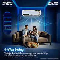 Acerpure Chill Neo 1 Ton 3 Star Inverter Split AC (2026 Model) | Energy Efficient 7-in-1 Convertible |Cools at 58°C | Ice Blast | 4 Ways swing | Copper Condenser | Self Cleaning | Dust Filter