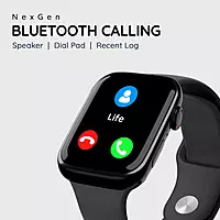 Pebble Active 1.83" HD Display, BT Calling, Health Suite, Smart Calculator Smartwatch (JET BLACK Strap, Free Size)