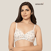 Amante Cotton Casuals Padded Non Wired Printed T Shirt Bra 10202