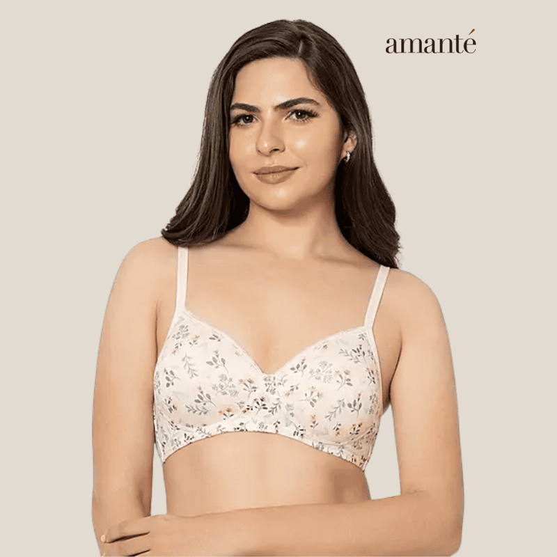 Amante Cotton Casuals Padded Non Wired Printed T Shirt Bra 10202