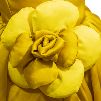 Golden Bloom Ball Gown