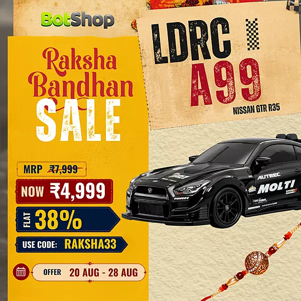 LDRC Model A99 (LD1899) 1/18 RWD RC Drift Car (Nissan Skyline GT-R R34 Style - Alloy Shell)