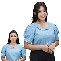 3"x 5" | Scalp topper with side-bang