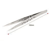 Needle Pointed Hole Tweezer, JYD, Straight, 5.5 Inches