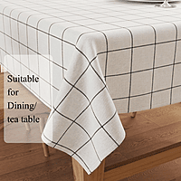 Cotton Yarn Dyed Checkered Table Cloth – Elegant Dining Table Cover