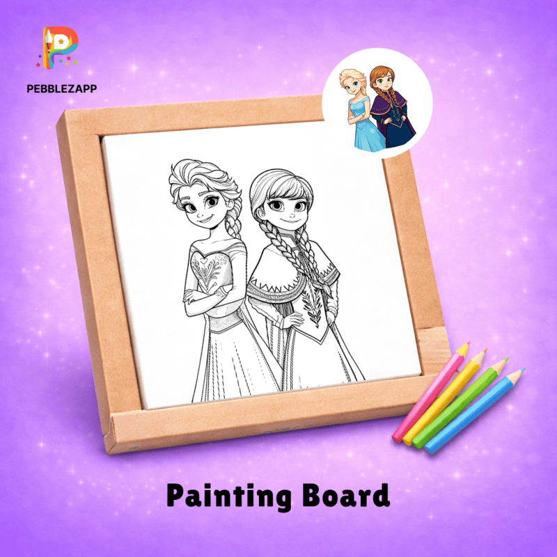 princess sisters coloring