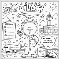 I Am a Pilot – Colour & Frame Kit