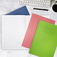 Janrax A4 Yellow 80 Page Feint Ruled with Margin Exercise Book WF Paper with 225gsm Manilla Cover