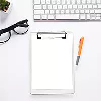 A5 Clear Translucent Clipboard - with Ruled Side