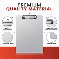 Janrax A4 Aluminum Clipboard Flat Clip