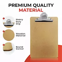 Janrax Foolscap MDF Clipboard with Butterfly Clip (A4 Plus)