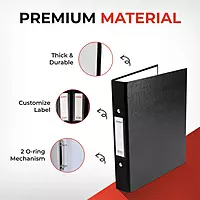 A5 Blue Paper Over Board Ring Binder by Janrax
